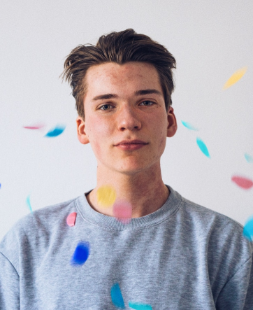 boy with paint on his body